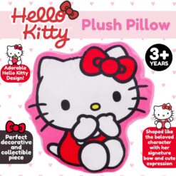 Alternative view of Toyland® 34cm (13”) Pink Hello Kitty Plush Pillow - Super Soft, Decorative, Cute, Cuddle Cartoon Cushion for Kids - Bedroom, Sofa & Office Accessory