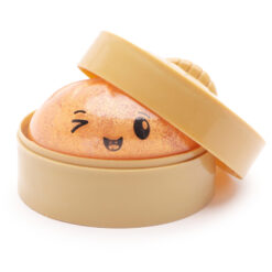 Alternative view of Toyland® Shiny Orange Squishy Bao Dumpling Sensory Fidget Toy with Plastic Steamer Box - Squeeze Toys for Kids - Ages 3+