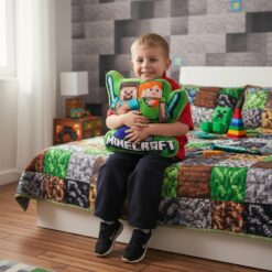 Alternative view of Toyland® 34cm (13”) Green Minecraft Plush Pillow - Super Soft, Decorative, Cute, Cuddle Cushion for Kids - Bedroom, Sofa & Office Accessory
