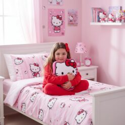 Alternative view of Toyland® 34cm (13”) Pink Hello Kitty Plush Pillow - Super Soft, Decorative, Cute, Cuddle Cartoon Cushion for Kids - Bedroom, Sofa & Office Accessory
