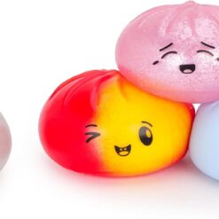 Alternative view of Toyland® Pack of 4 - Squishy Bao Dumpling Sensory Fidget Toys with Plastic Steamer Box - Squeeze Toys for Kids - Mega Bundle