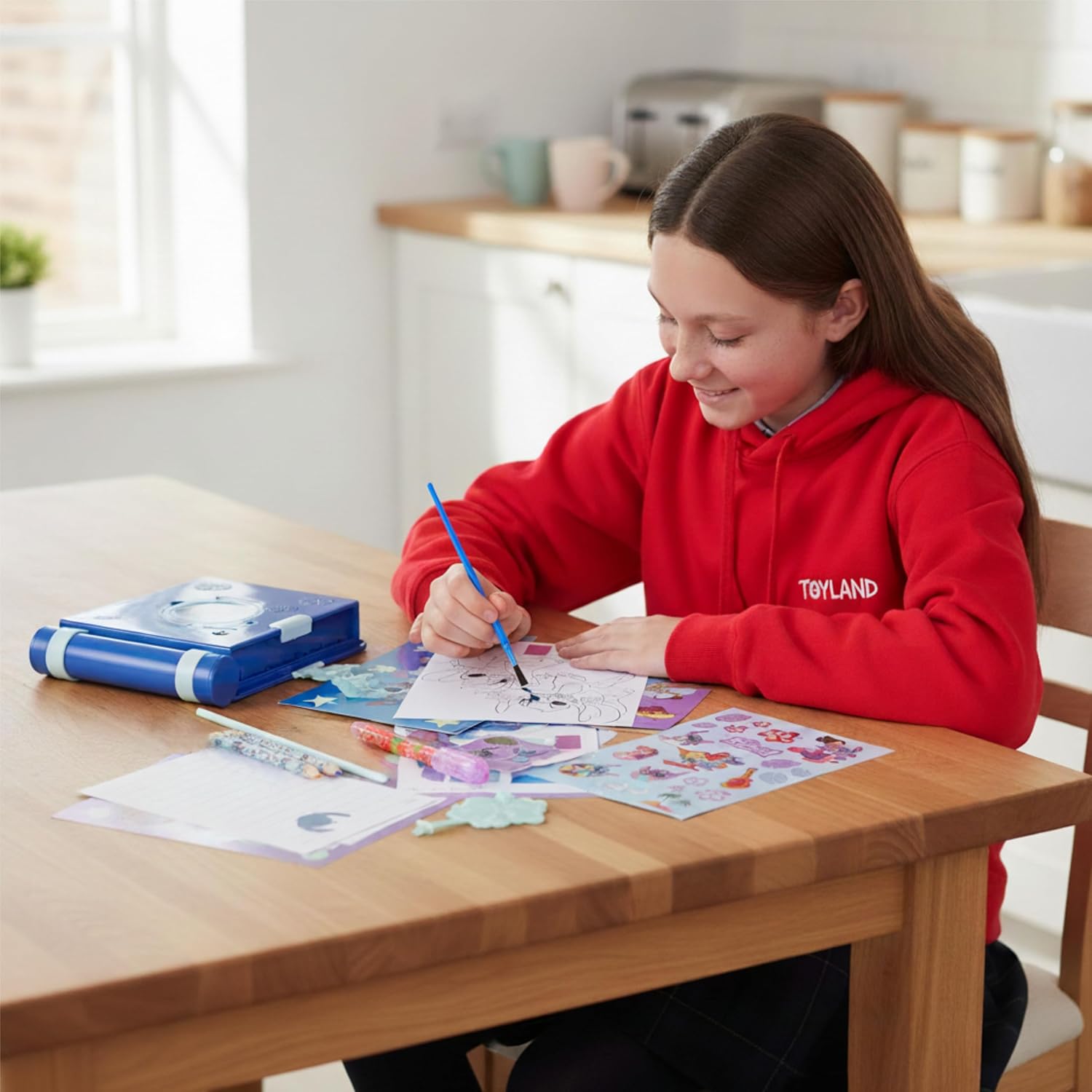 Toyland® Disney Stitch 36-Piece Surprise Activity Set with Secret Key – 4 Doors to Unlock – Stationery Supplies, Arts & Crafts Kit for Kids – Ages 3+ - Image 5