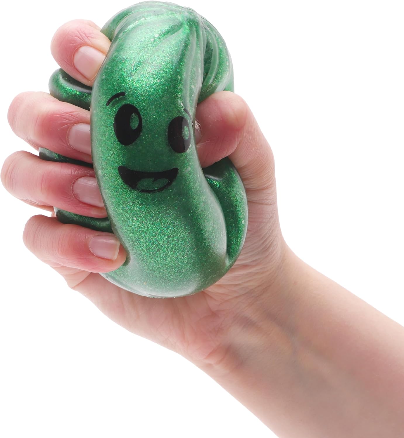 Toyland® Shiny Green Squishy Bao Dumpling Sensory Fidget Toy with Plastic Steamer Box - Squeeze Toys for Kids - Ages 3+ - Image 4