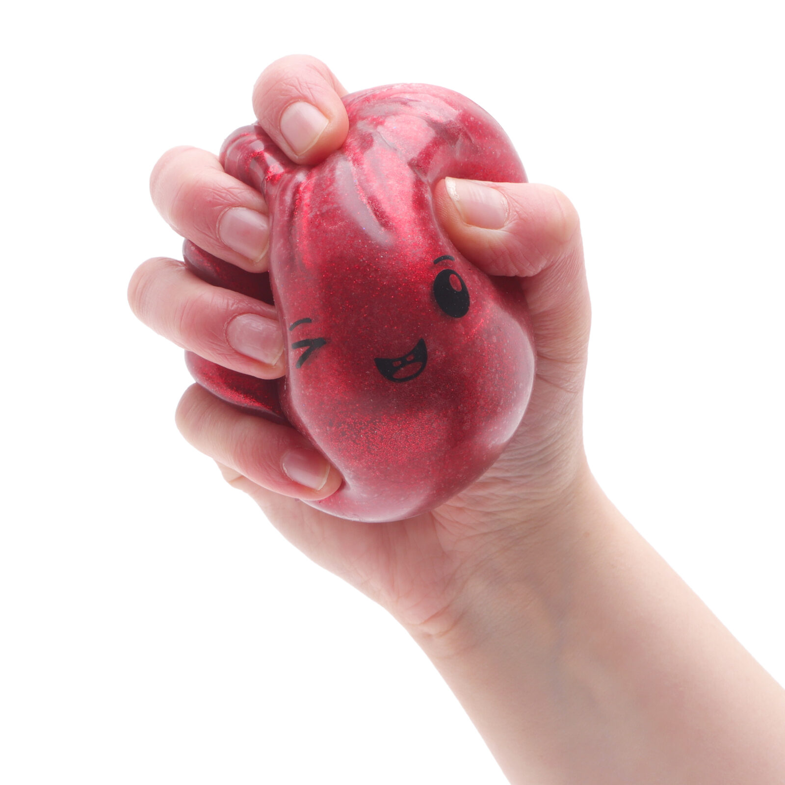 Toyland® Shiny Red Squishy Bao Dumpling Sensory Fidget Toy with Plastic Steamer Box - Squeeze Toys for Kids - Ages 3+ - Image 5