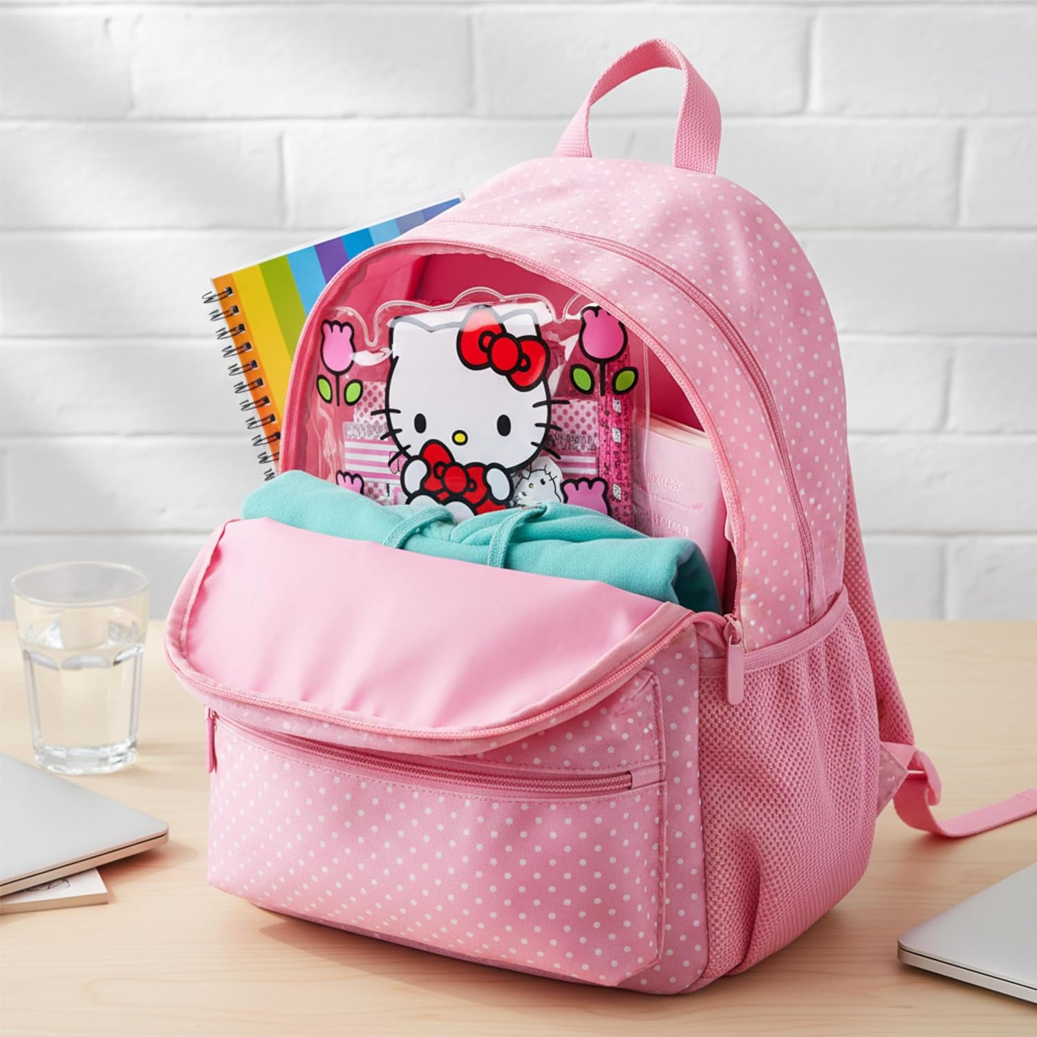 Toyland® Hello Kitty Filled Pencil Case - Includes: 1x Notebook, 2 x Pencils, 4 x Character Erasers, 1 x Sharpener, 1 x Ruler & 125 x Sticky Notes - School Stationary Set - Travel Drawing Supplies - Image 6