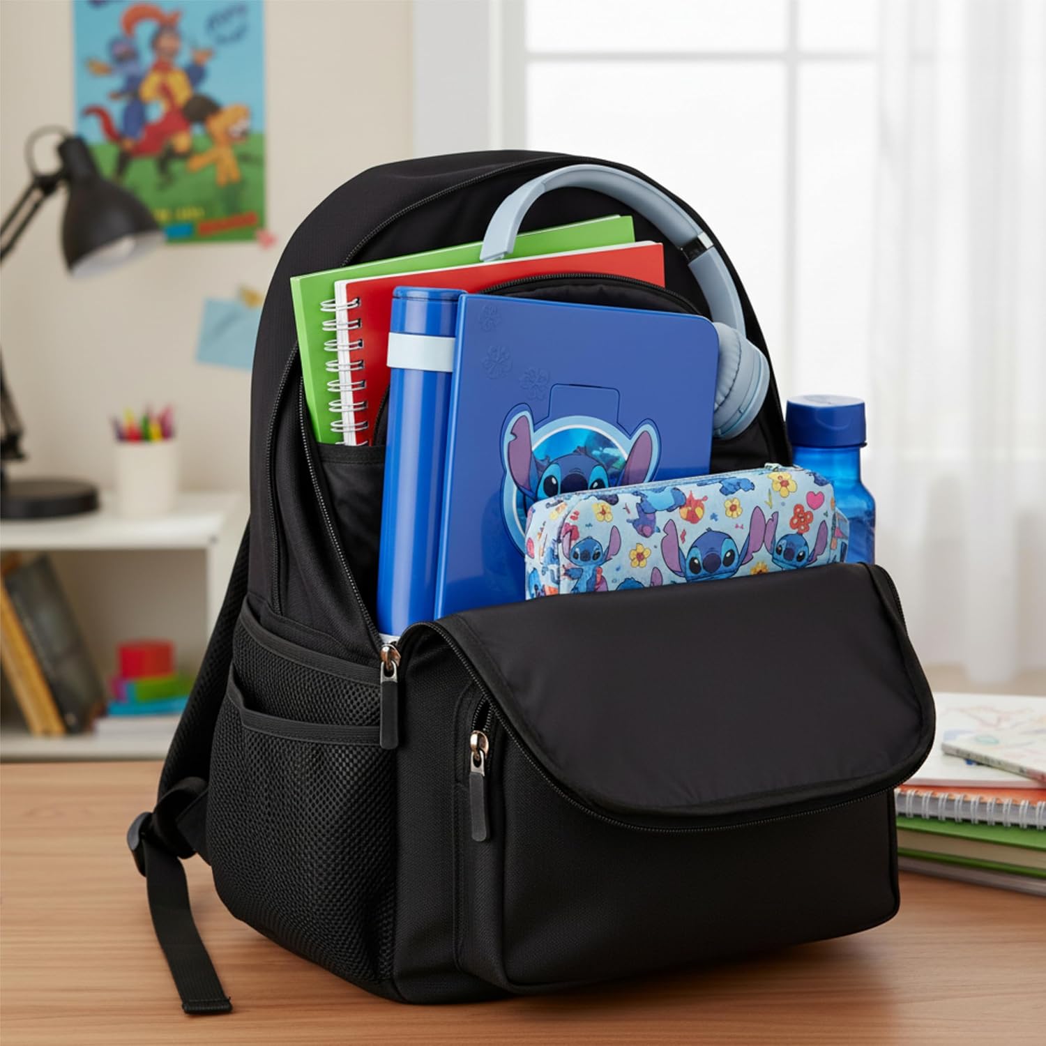 Toyland® Disney Stitch 36-Piece Surprise Activity Set with Secret Key – 4 Doors to Unlock – Stationery Supplies, Arts & Crafts Kit for Kids – Ages 3+ - Image 6