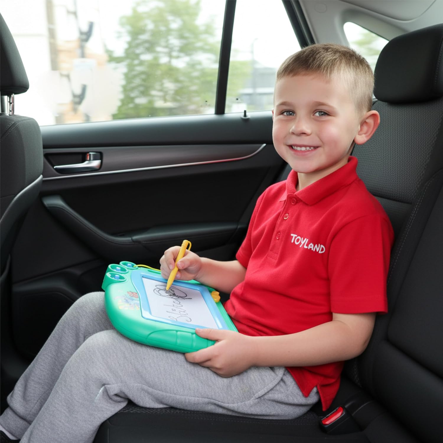 Toyland® Disney Stitch Magnetic Drawing Board - Includes 1x Attached Stylus Pen & 3 x Shape Stamp Accessories - Mess Free Doodle Pad - Educational Learning Toy - Image 6