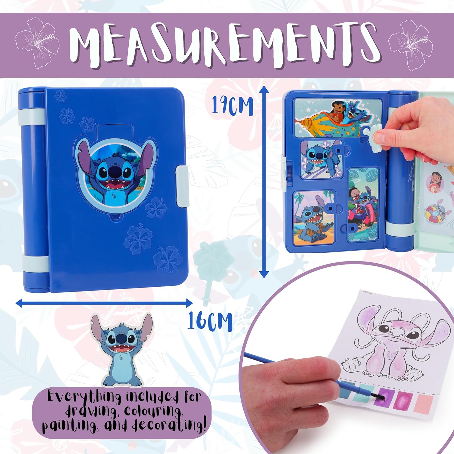 Toyland® Disney Stitch 36-Piece Surprise Activity Set with Secret Key – 4 Doors to Unlock – Stationery Supplies, Arts & Crafts Kit for Kids – Ages 3+ - Image 4