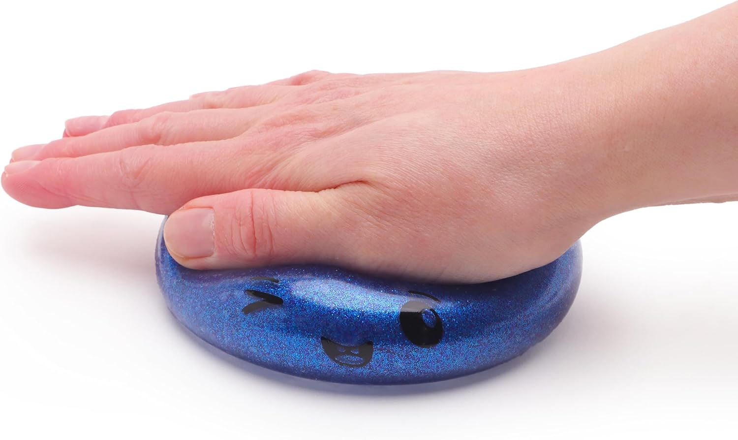 Toyland® Shiny Midnight Blue Squishy Bao Dumpling Sensory Fidget Toy with Plastic Steamer Box - Squeeze Toys for Kids - Ages 3+ - Image 6