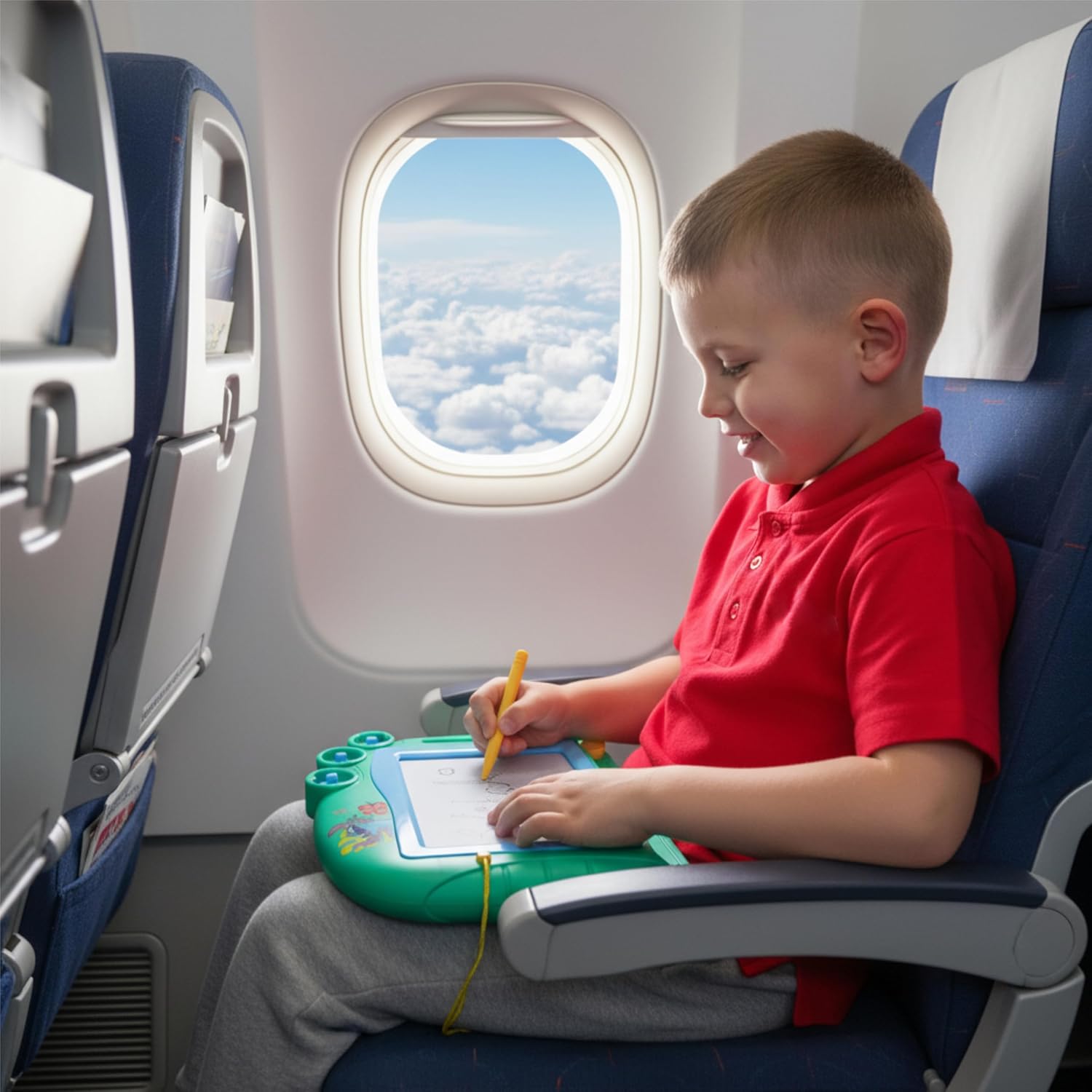 Toyland® Disney Stitch Magnetic Drawing Board - Includes 1x Attached Stylus Pen & 3 x Shape Stamp Accessories - Mess Free Doodle Pad - Educational Learning Toy - Image 7