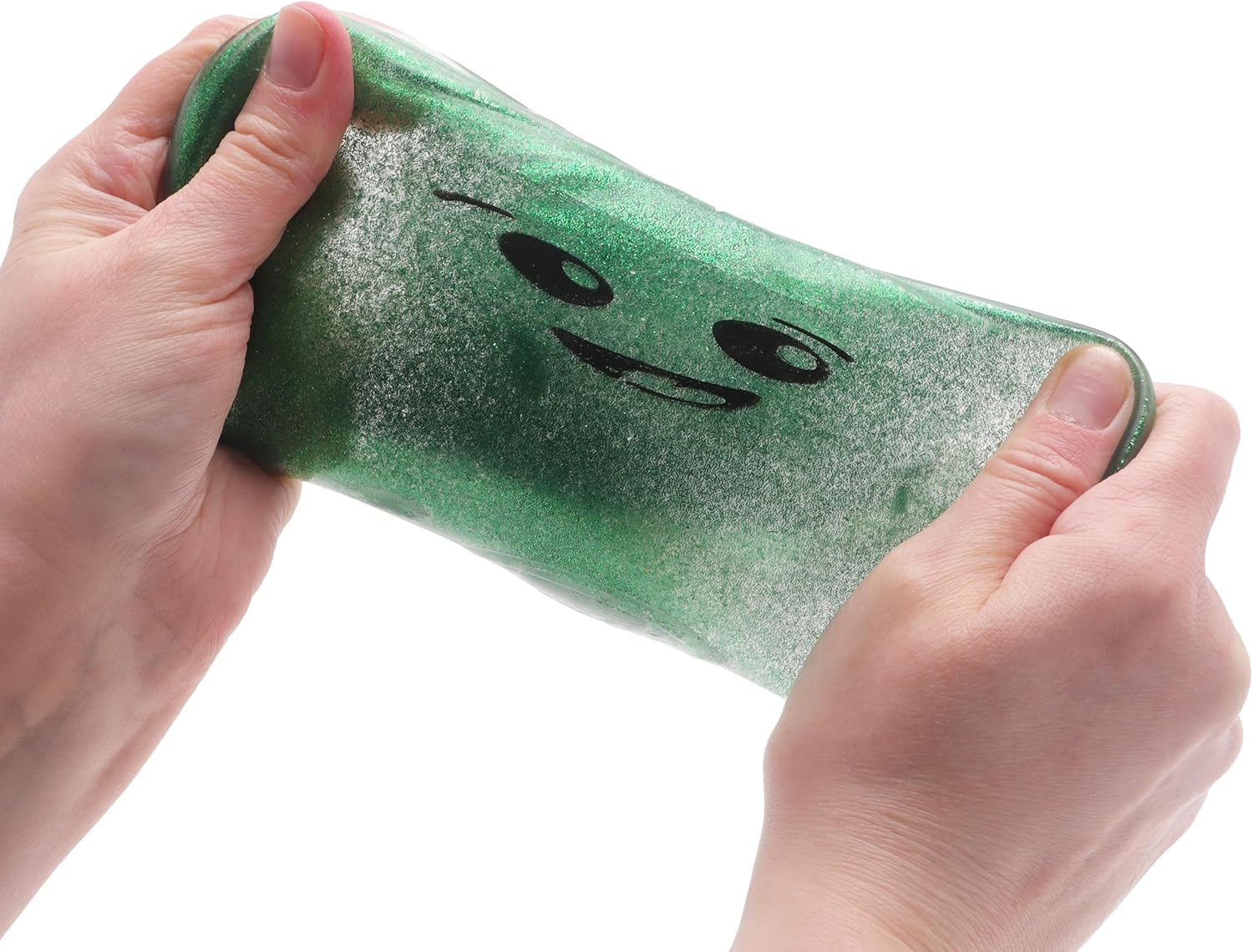 Toyland® Shiny Green Squishy Bao Dumpling Sensory Fidget Toy with Plastic Steamer Box - Squeeze Toys for Kids - Ages 3+ - Image 7