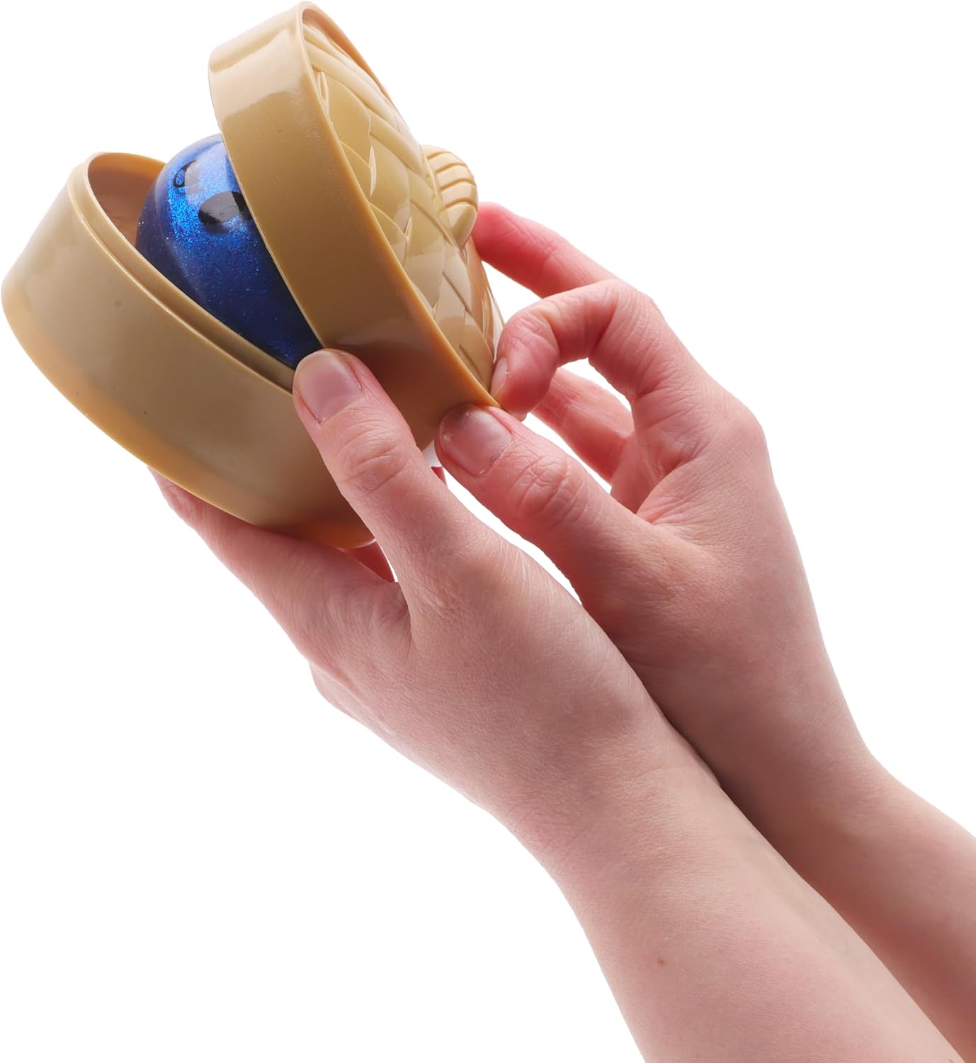 Toyland® Shiny Midnight Blue Squishy Bao Dumpling Sensory Fidget Toy with Plastic Steamer Box - Squeeze Toys for Kids - Ages 3+ - Image 7