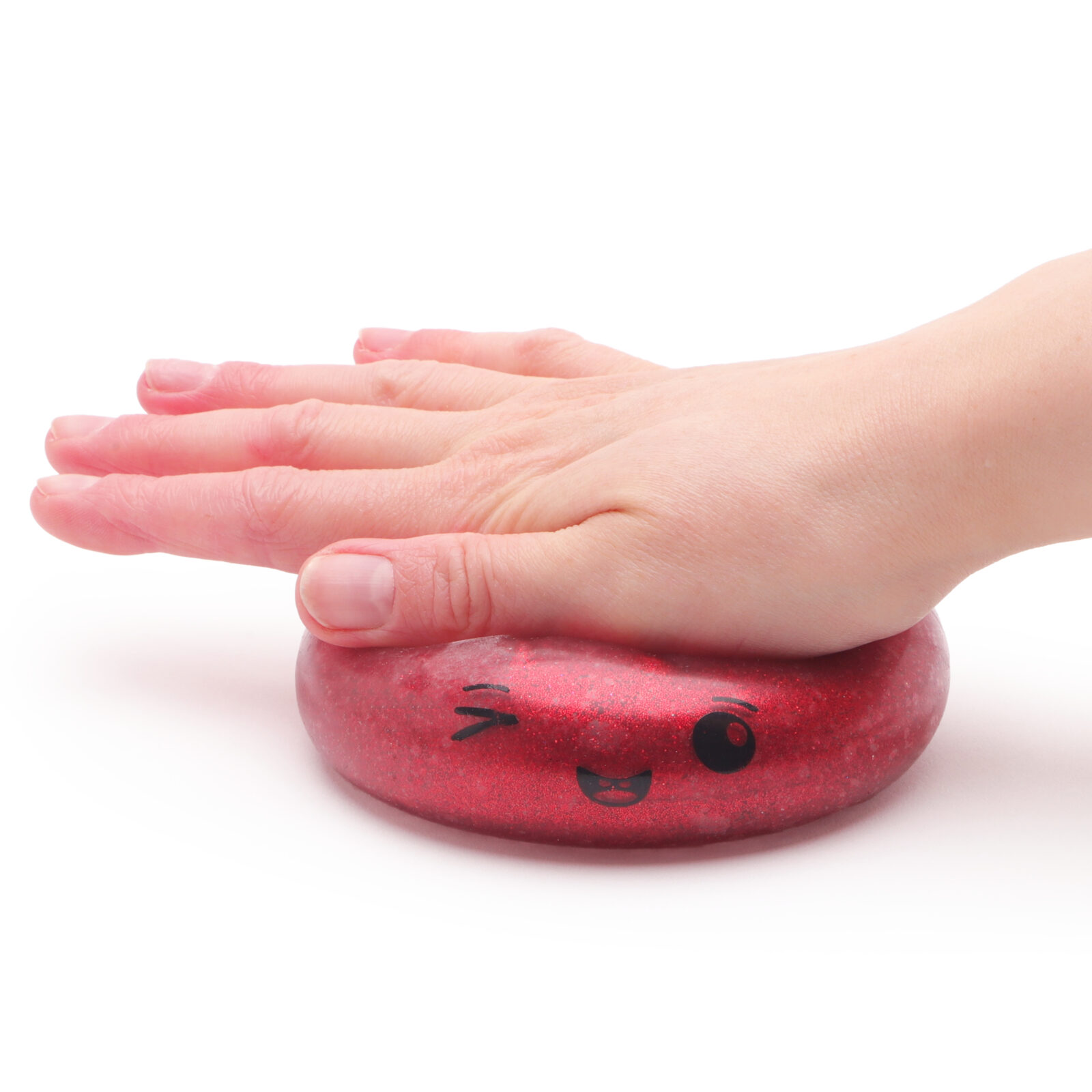 Toyland® Shiny Red Squishy Bao Dumpling Sensory Fidget Toy with Plastic Steamer Box - Squeeze Toys for Kids - Ages 3+ - Image 8