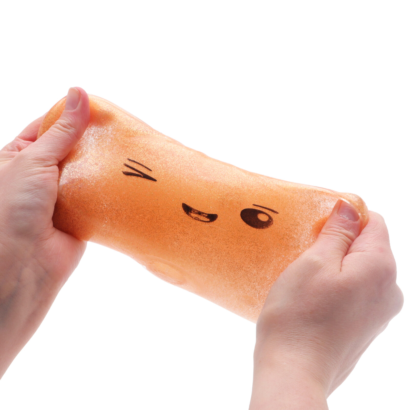 Toyland® Shiny Orange Squishy Bao Dumpling Sensory Fidget Toy with Plastic Steamer Box - Squeeze Toys for Kids - Ages 3+ - Image 8