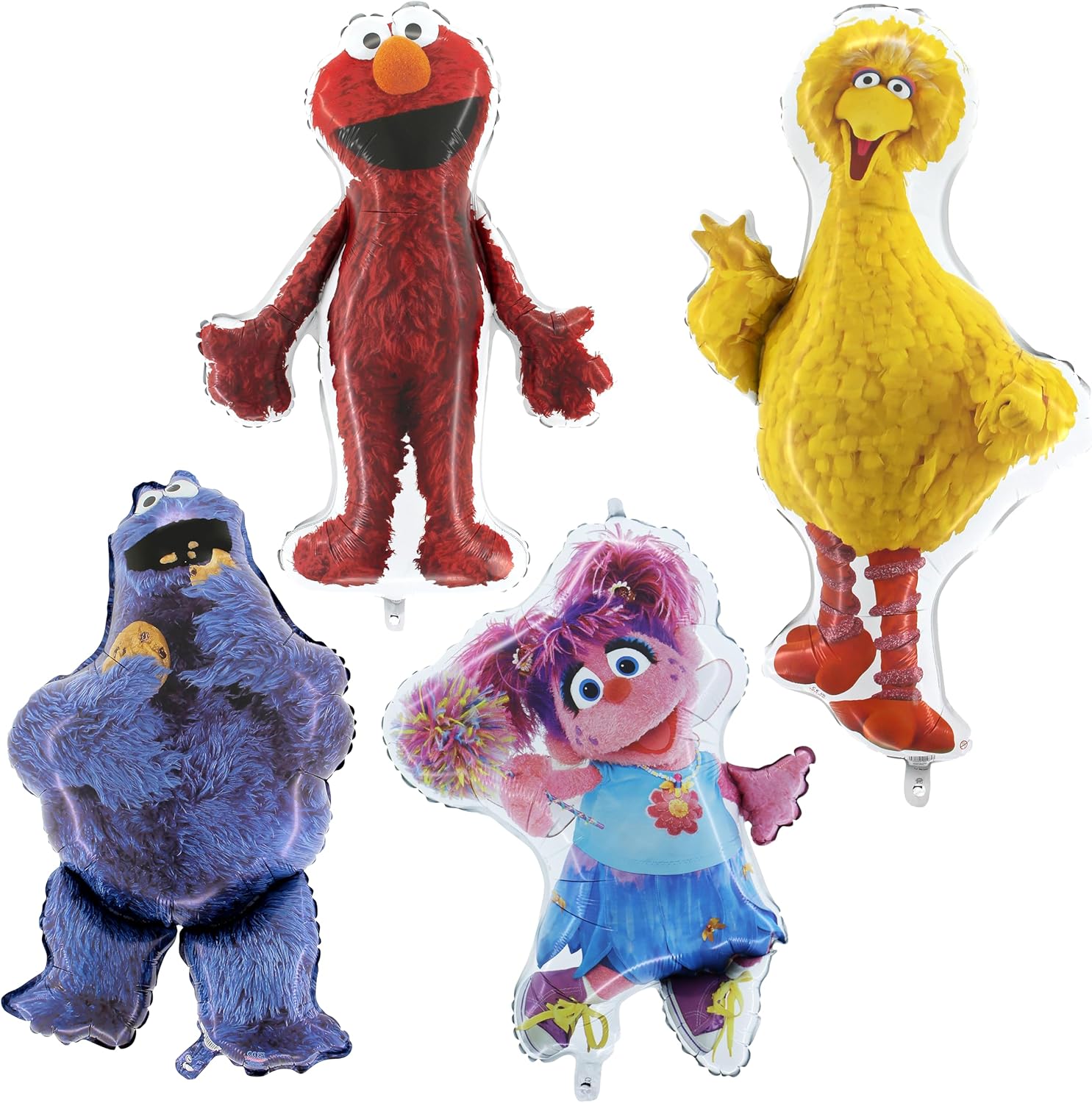 Toyland® Sesame Street Pack of 4 Jumbo Foil Balloons - Abby Cadabby, Big Bird, Cookie Monster & Elmo Characters - Kids Party Decorations - Image 7