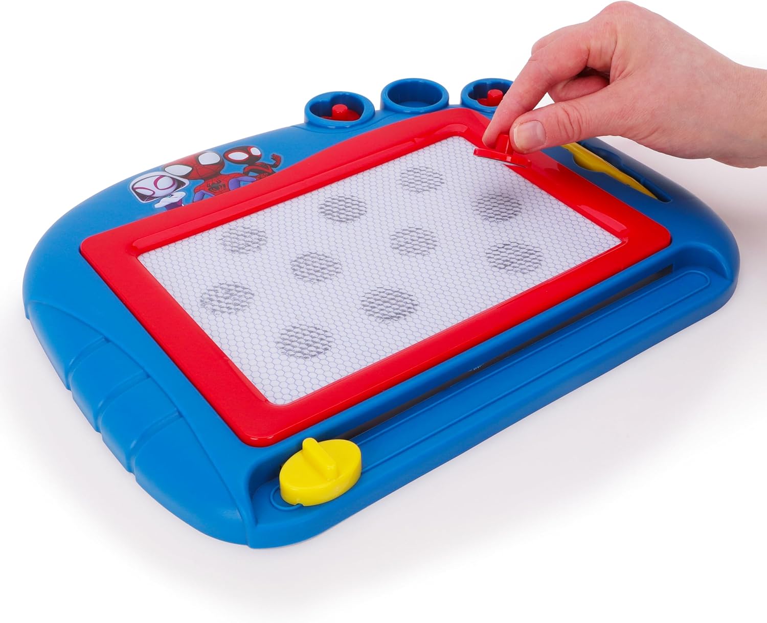 Toyland® Spidey And His Amazing Friends Magnetic Drawing Board - Includes 1x Attached Stylus Pen & 3 x Shape Stamp Accessories - Mess Free Doodle Pad - Educational Learning Toy - Image 8