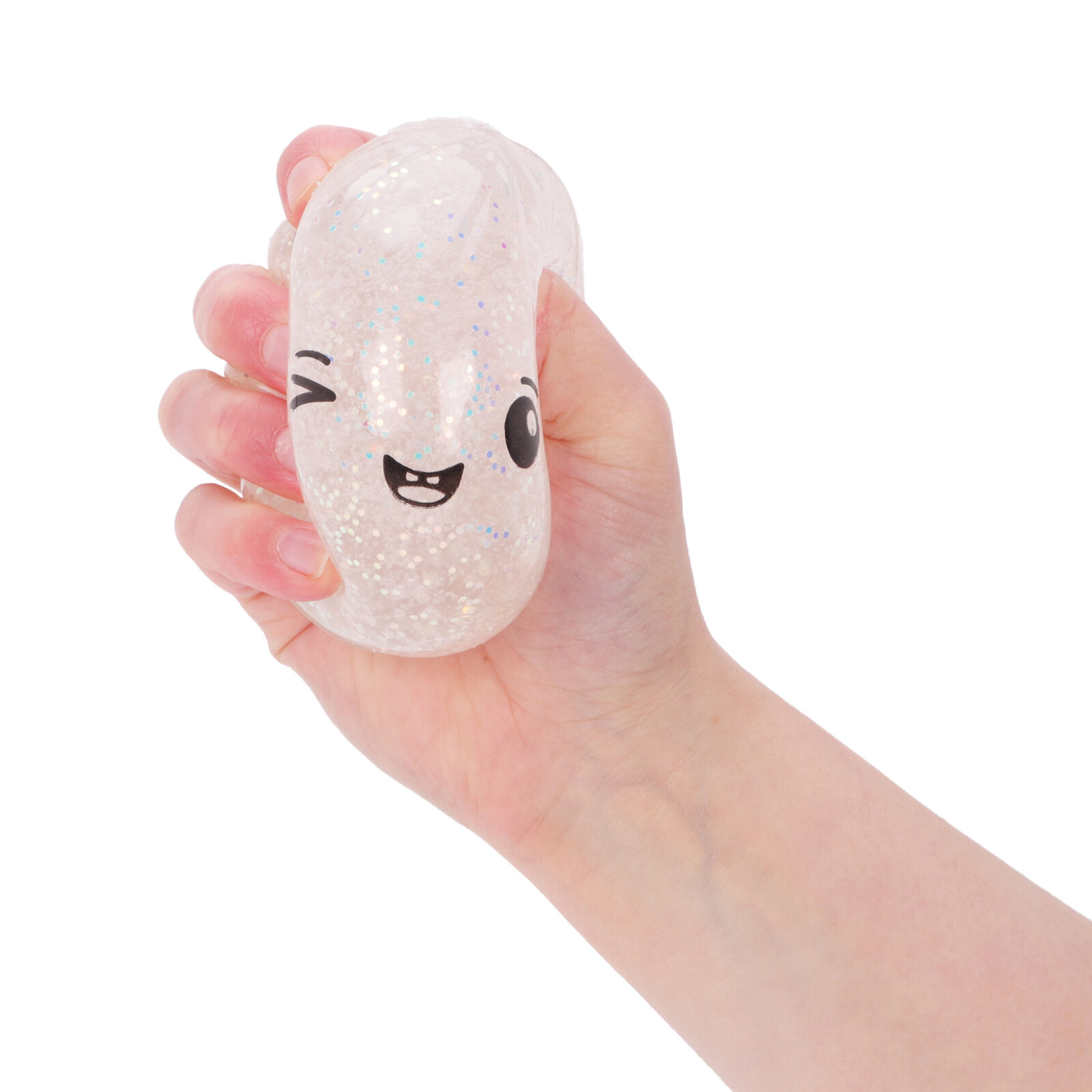 Toyland® Iridescent Glitter Squishy Bao Dumpling Sensory Fidget Toy with Plastic Steamer Box - Squeeze Toys for Kids - Ages 3+ - Image 4