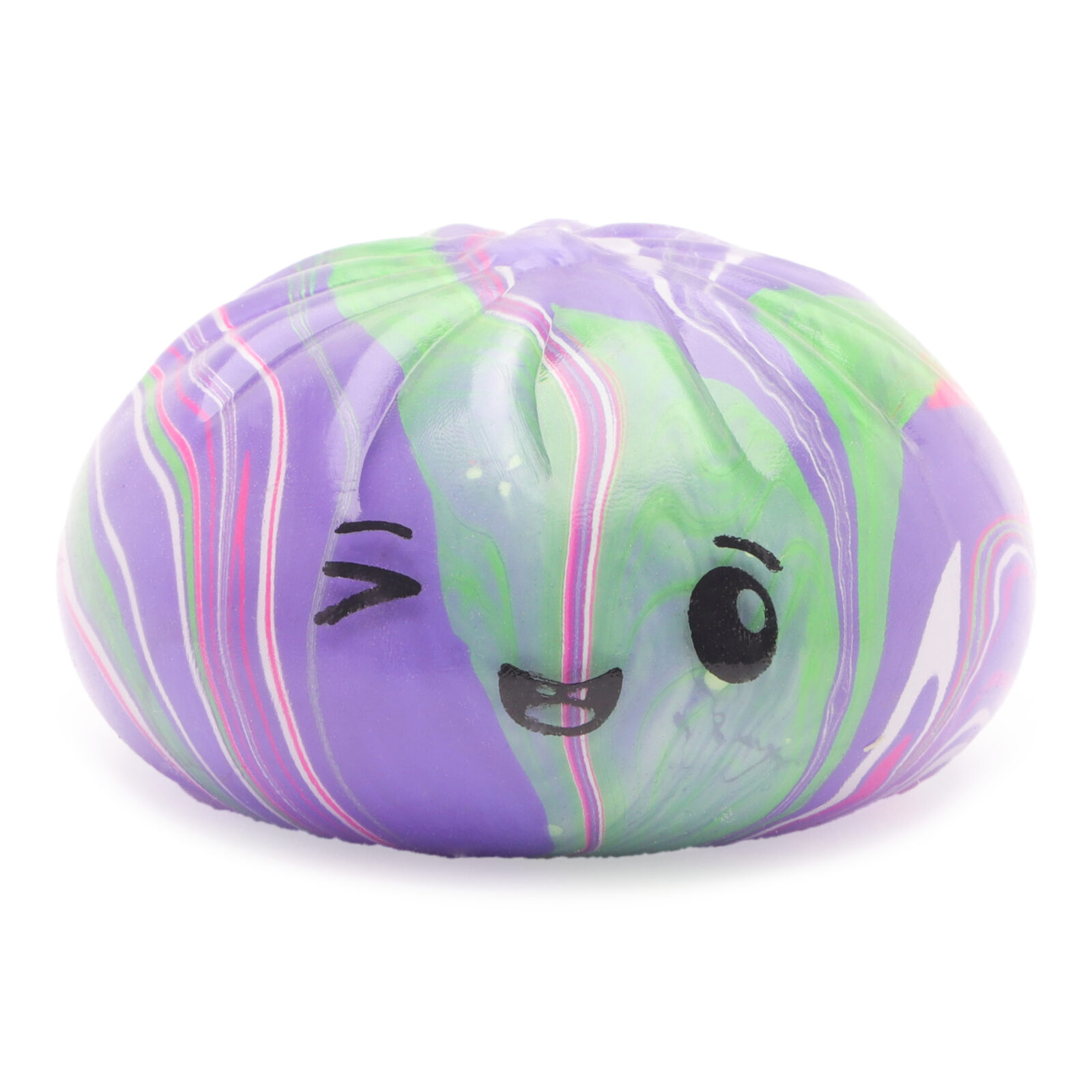 Toyland® Marble Design Squishy Bao Dumpling Sensory Fidget Toy with Plastic Steamer Box - Squeeze Toys for Kids - Ages 3+ - Image 8