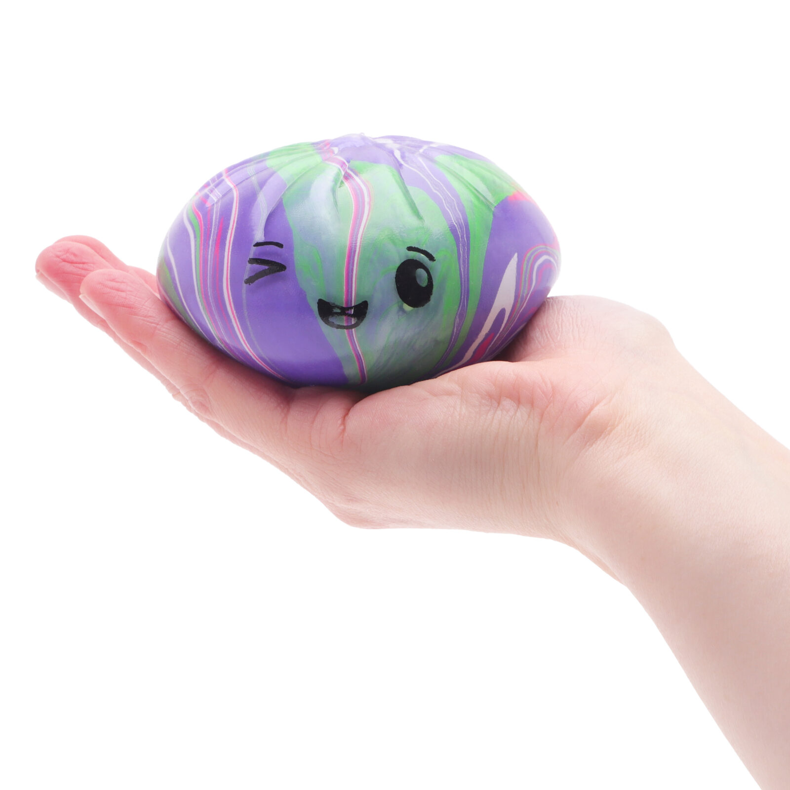 Toyland® Marble Design Squishy Bao Dumpling Sensory Fidget Toy with Plastic Steamer Box - Squeeze Toys for Kids - Ages 3+ - Image 3