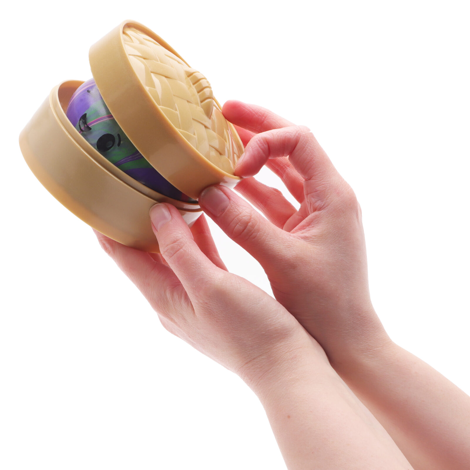 Toyland® Marble Design Squishy Bao Dumpling Sensory Fidget Toy with Plastic Steamer Box - Squeeze Toys for Kids - Ages 3+ - Image 6