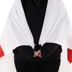 Alternative view of Toyland® England Flag Football Rugby Supporters Cape Adult Size - St George's, Euros & World Cup - English Party Decorations Red