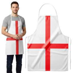 Toyland® 92cm (36") England St. George’s Cross Apron - Patriotic, Cooking & BBQ Accessory - Sports Fans & English Supporters - World Cup, Euros & Fancy Dress - One Size for Unisex Adults
