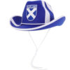 Toyland® 26cm (10”) Scotland Flag Cowboy Style Hat - Scottish Party Celebrations, Euros & World Cup, Highland Games, St Andrew's Day & Fancy Dress - One Size - Unisex Adults
