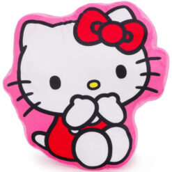 Toyland® 34cm (13”) Pink Hello Kitty Plush Pillow - Super Soft, Decorative, Cute, Cuddle Cartoon Cushion for Kids - Bedroom, Sofa & Office Accessory