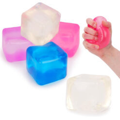Toyland® 5cm (2“) Squishy Ice Cube Squeeze Toy - 4 Assorted Colours - 1 Chosen At Random - Squeezy Stress Ball & Sensory Fidget Toys for Kids & Adults - Ages 3+