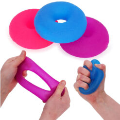 Toyland® 7cm (3“) Squidgy Donut - 3 Assorted Colours - 1 Chosen At Random - Squeezy Stress Ball & Sensory Fidget Toy for Kids & Adults - Ages 3+