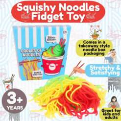 Alternative view of Toyland® Squishy Noodles Fidget Toy - Soft, Colourful Sensory Stress Relief Strings, Sensory Squeeze Toys for All Ages - Ages 3+