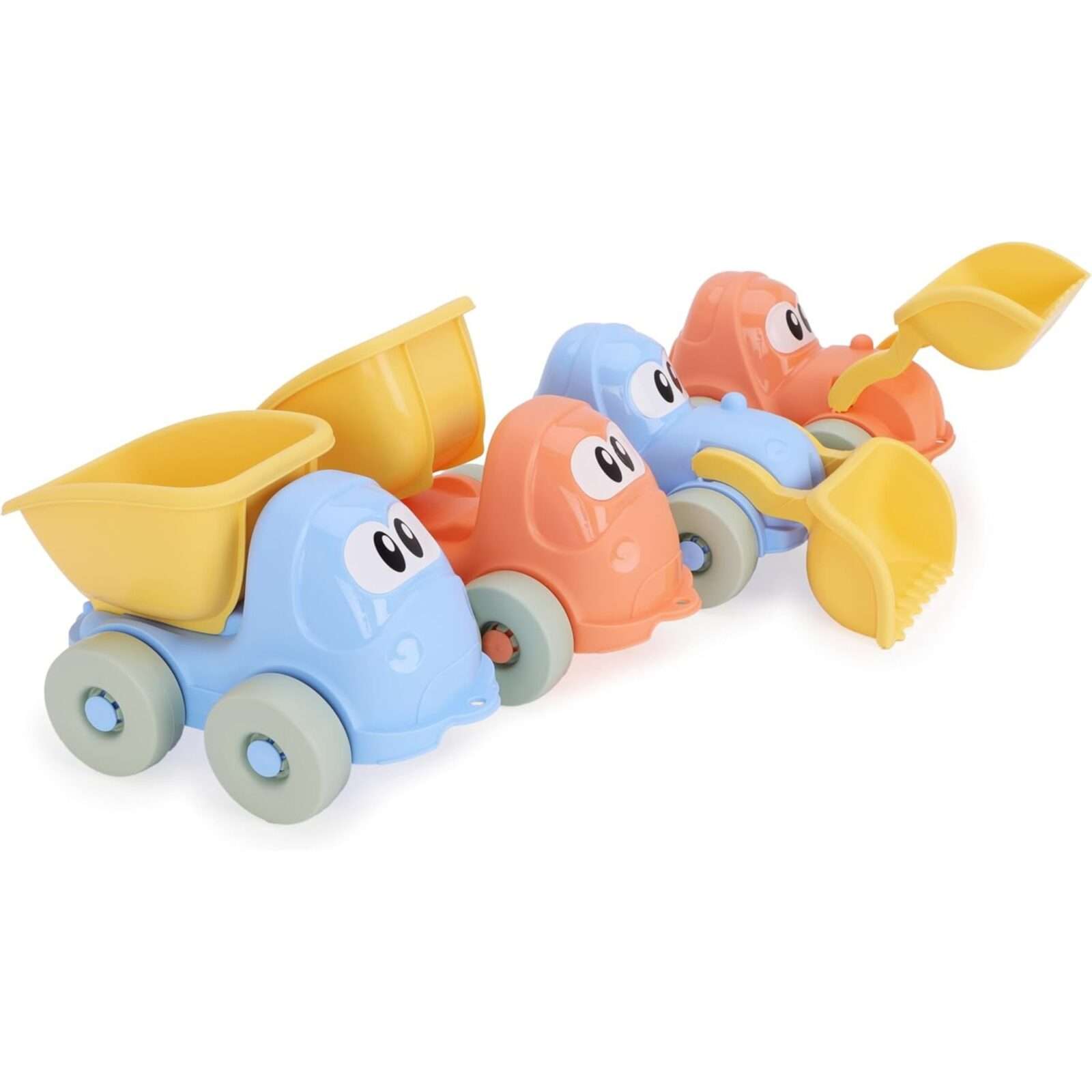 Toyland® Pack of 2-21cm (8“) Front Loader & Dump Truck Toy Vehicle Set - Toddler Construction Toys - Beach & Sandpit Accessories - 18+ Months - Image 3