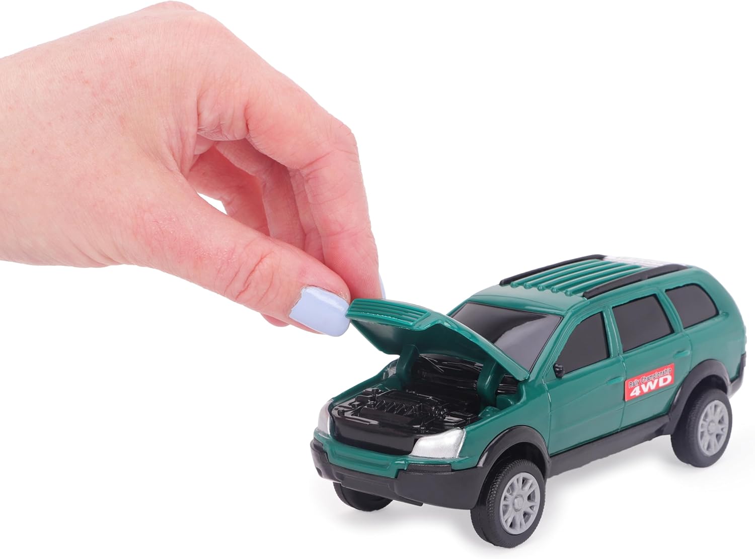 Toyland® Car With Detachable Caravan Set - 1:32 Scale Free-Wheel Action SUV & Trailer Collectible Toy Vehicle for Kids - 1 Chosen At Random - 4 Colours Avaliable - Ages 3+ - Image 4