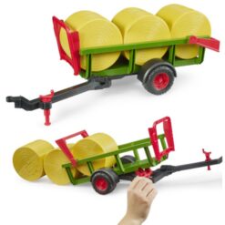 BRUDER - 02204 - TRAILER WITH 3 BALES