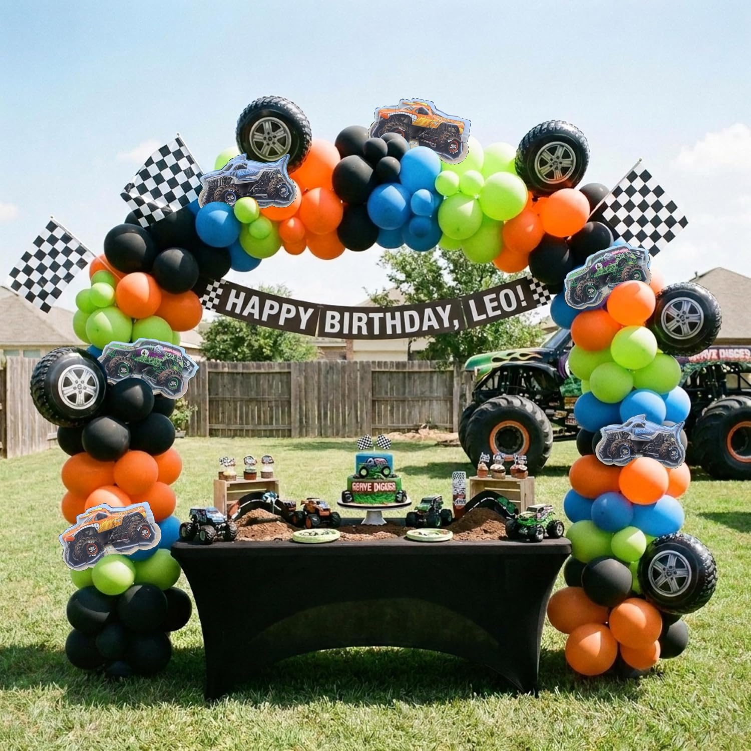 Toyland® Pack Of 20 - Monster Jam Mini Balloons - Sticks And Cups Included - Image 2