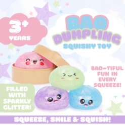 Alternative view of Toyland® Mystery Ice Glitter Squishy Bao Dumpling Sensory Fidget Toy with Plastic Steamer Box - Squeeze Toys for Kids - 1 Chosen At Random - Ages 3+