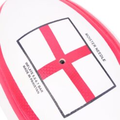 Alternative view of Toyland 30cm (12”) England Rugby Ball Size 5 - White & Red English Flag Design - Sports, St Georges, World Cup, Euros Celebrations - Indoor & Outdoor Play