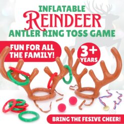 Alternative view of Toyland® Inflatable Reindeer Antler Hoop Ring Toss Game - Winners Medal Prizes - Kids & Adults Festive Family Fun & Games - Christmas Office Party Celebrations