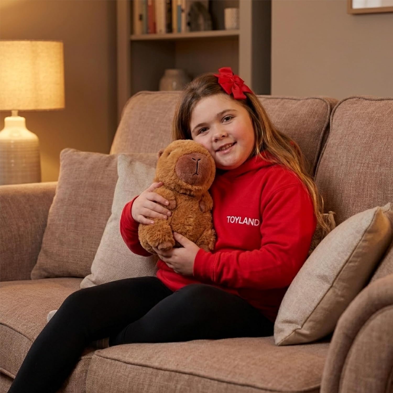 Toyland® 20cm (8“) Super Soft & Snuggly Capybara Plush Toy - Stuffed Fluffy Animal Companion for Kids - Suitable from Birth - Image 2