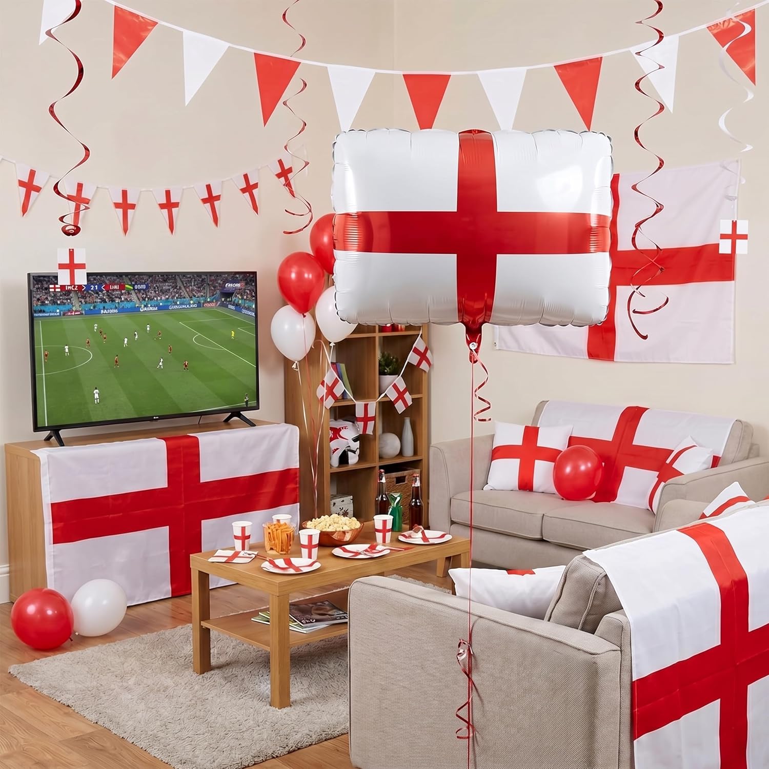 Toyland® 55cm (22") Large St George England Flag Foil Balloon - Euro & World Cup Decorations - Image 4