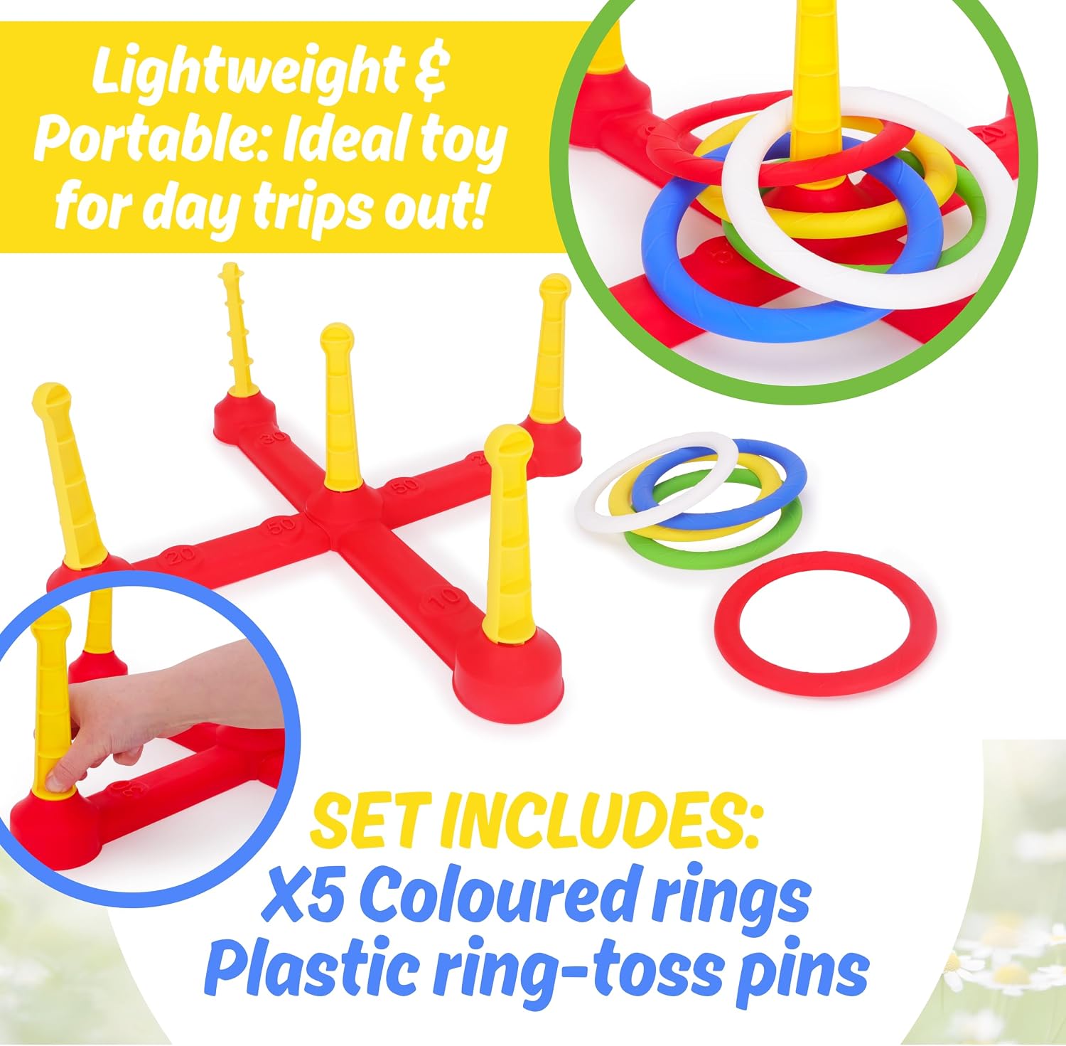 Toyland® 50cm (20") Ring Toss Game – Lightweight Outdoor Garden Toy - Image 4