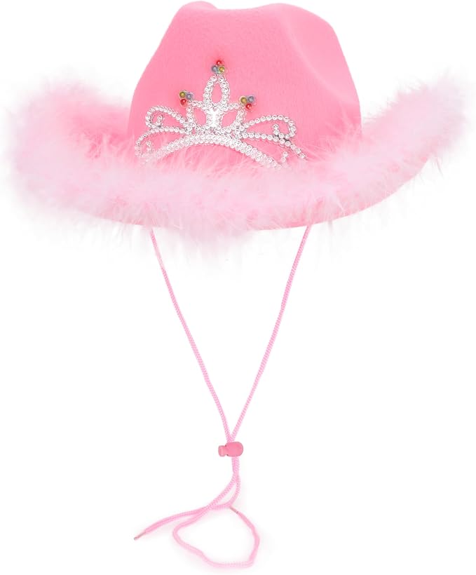 Toyland® Pack Of 6 - 38cm (15") Pink Cowboy Hats - Image 5