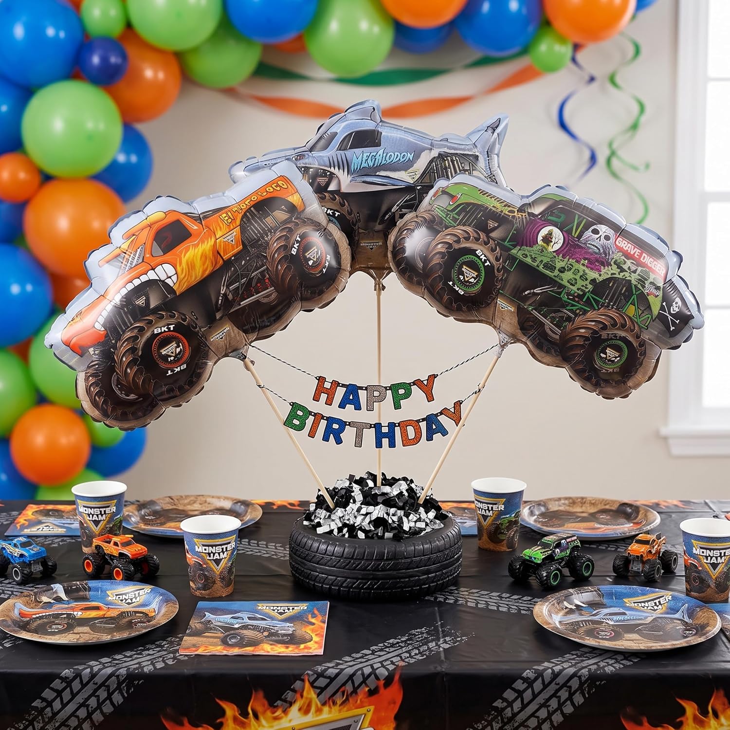 Toyland® Pack Of 20 - Monster Jam Mini Balloons - Sticks And Cups Included - Image 6