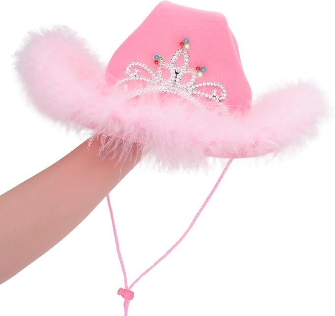 Toyland® Pack Of 6 - 38cm (15") Pink Cowboy Hats - Image 7