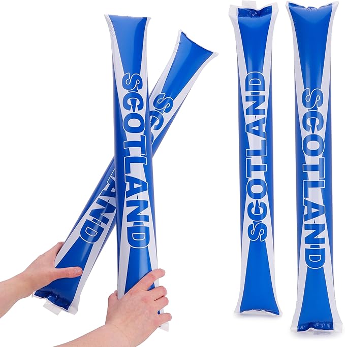 Toyland® 4 Piece Scotland Bundle - Includes 1 Scotland Cowboy Hat, 1 Large Flag 5ft x 3ft, & 2 Bang Bang Noisemaking Sticks - World Cup & Sports Events - St Andrews Party & Celebration Accessories - Image 7