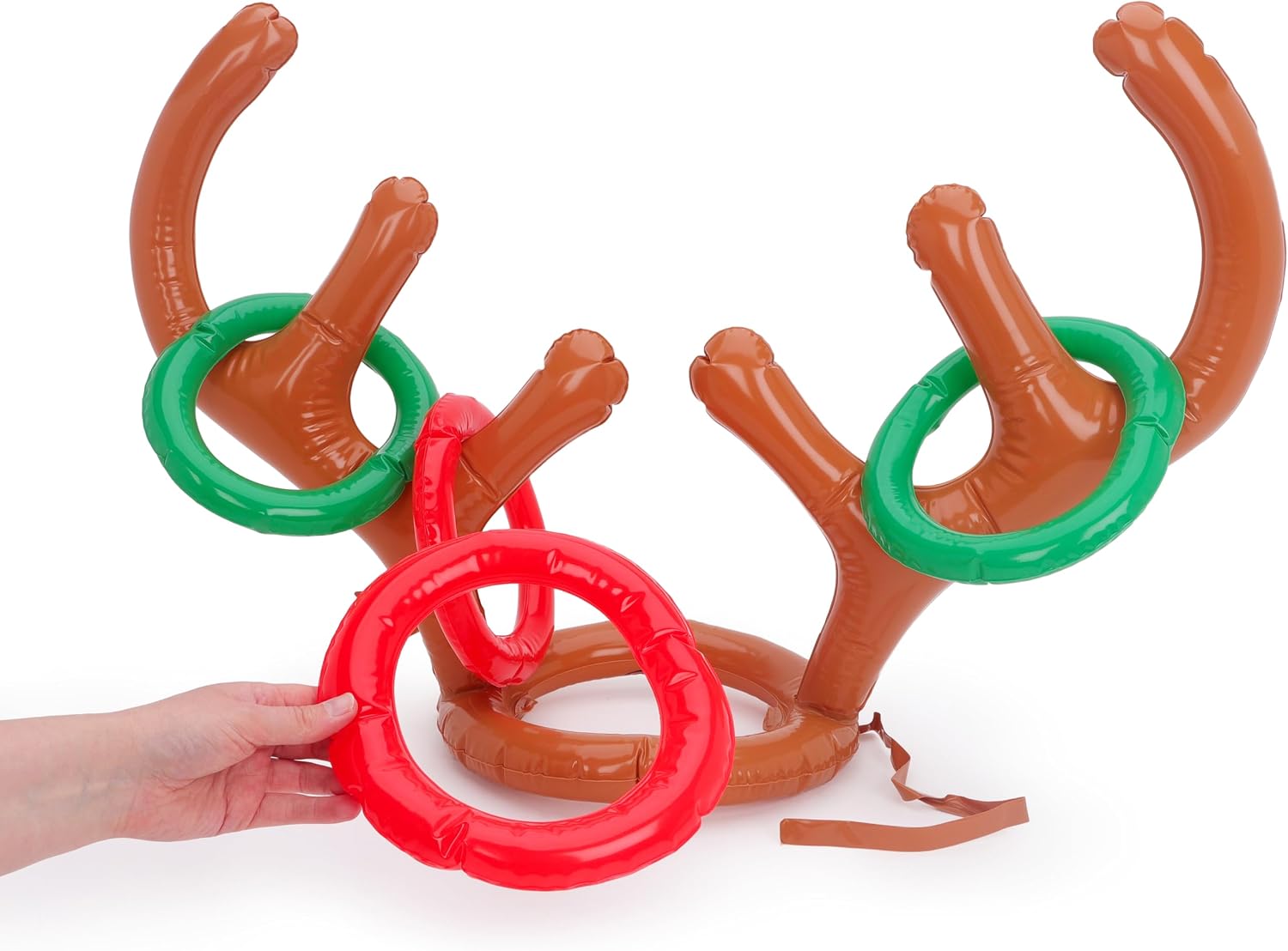 Toyland® Inflatable Reindeer Antler Hoop Ring Toss Game - Winners Medal Prizes - Kids & Adults Festive Family Fun & Games - Christmas Office Party Celebrations - Image 8