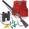Toyland® 84cm (33”) 10 Piece Hunter Over & Under Shotgun And Accessories Set - Cap Gun With 100 Shots Included - Kids Imaginative Play Fancy Dress Costume - Smoke & Sound Effects