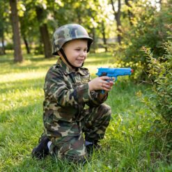 Alternative view of Toyland® 17cm (7”) Blue Die-Cast Metal Command Toy Pistol with Holster - Action Role Play Set for Kids - Fancy Dress Accessories