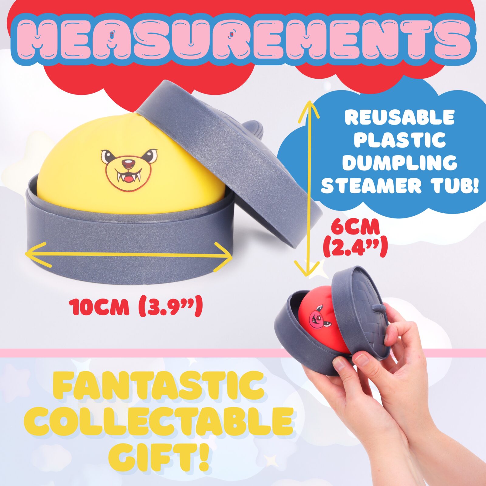 Toyland® Were Bear Squishy Bao Dumpling Sensory Fidget Toy - Squeeze Toys - Image 4