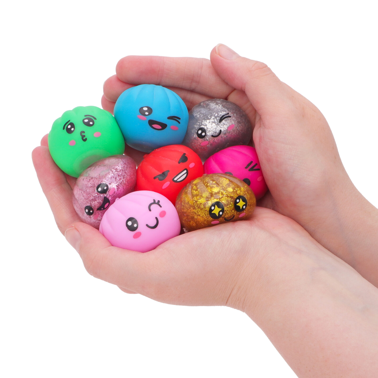 Toyland® Pack Of 3 - Mini Stackable Squishy Bao Dumplings - Cute Fidget Toy - Image 3